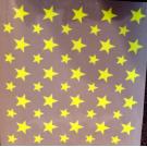 50 Buegelpailletten Sterne Mix Neon gelb